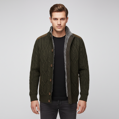 James | Men’s Cable Knit Cardigan