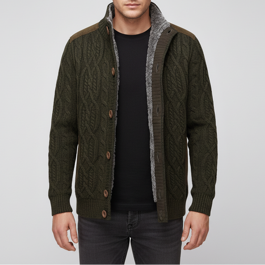 James | Men’s Cable Knit Cardigan