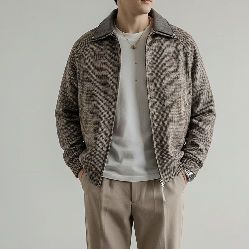 Bramford | Men’s Checkered Zip-Up Jacket