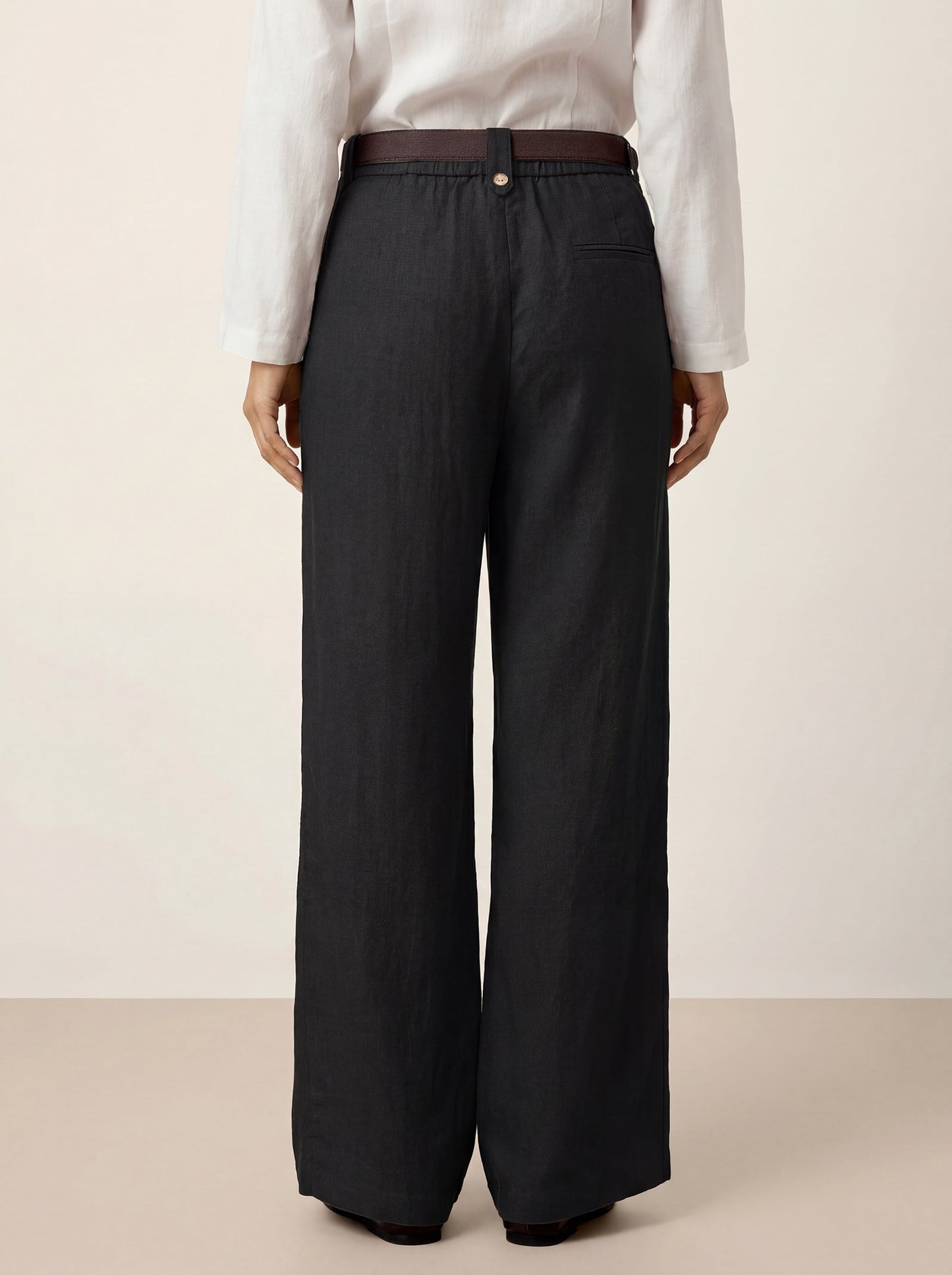 Sawyer | Women’s Linen-Lyocell Pleated Wide Leg Trousers