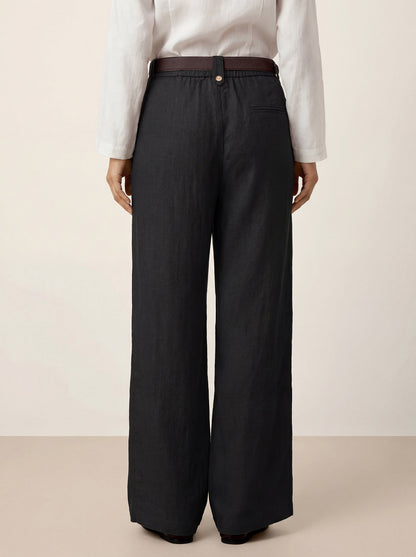 Sawyer | Women’s Linen-Lyocell Pleated Wide Leg Trousers