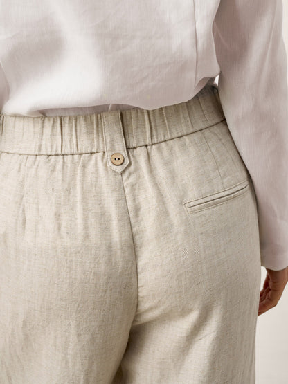 Sawyer | Women’s Linen-Lyocell Pleated Wide Leg Trousers