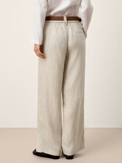 Sawyer | Women’s Linen-Lyocell Pleated Wide Leg Trousers