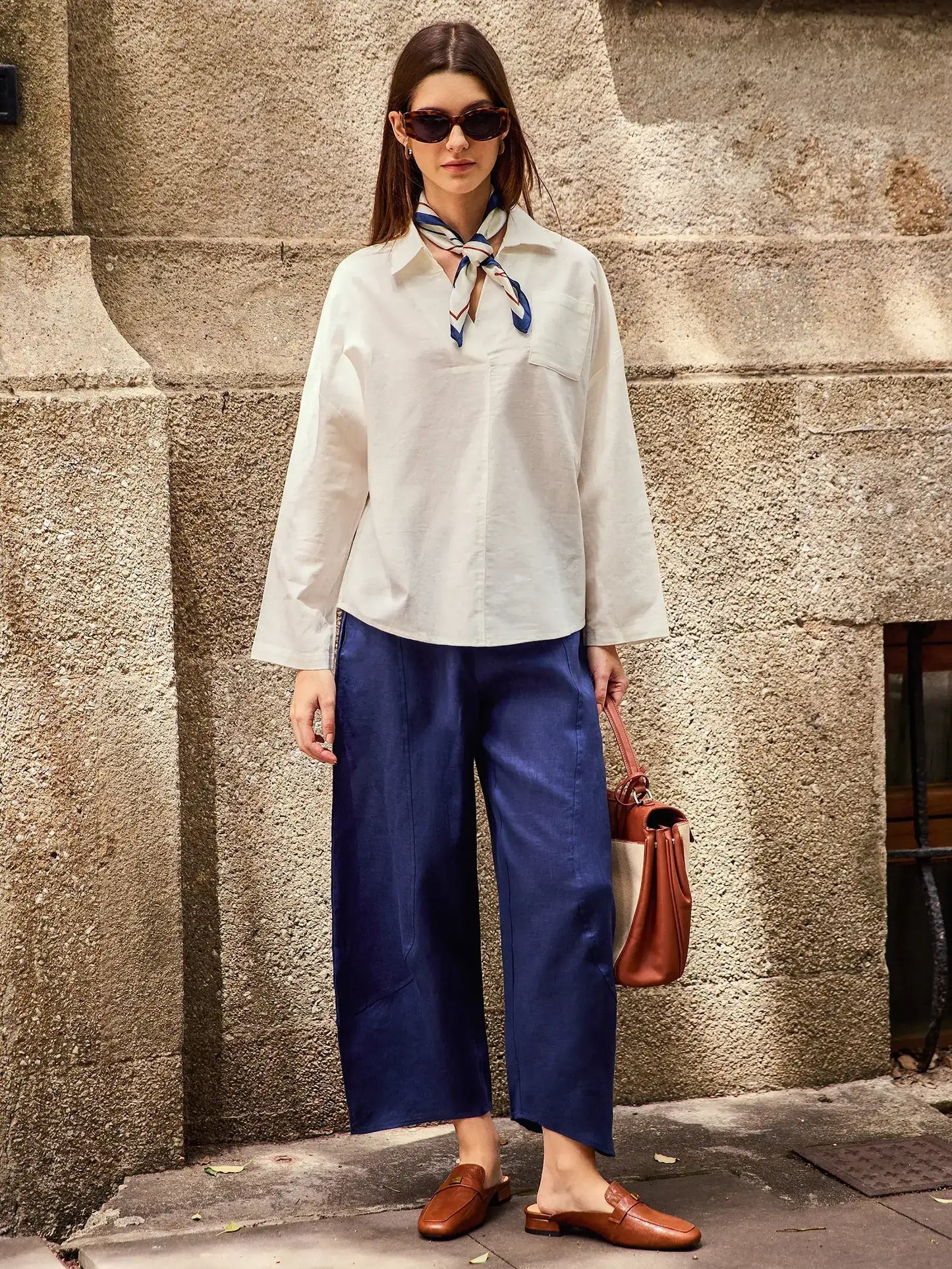 Greer | Women’s Linen Classic Ankle Pants
