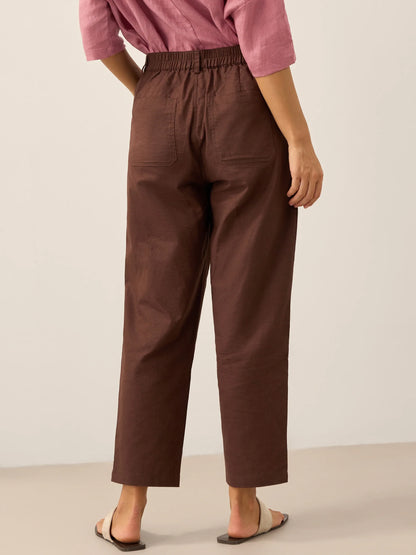 Blair | Women’s Linen Button-Fly High-Waist Trousers