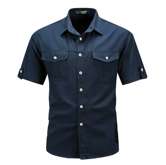 Tavian | Men’s Short Sleeve Utility Button Up Shirt