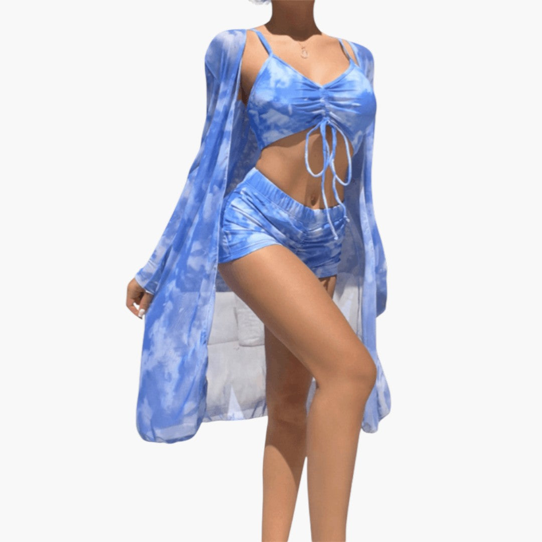 Elaria | Women’s Two-Piece Swimsuit Set with V-Neck Top