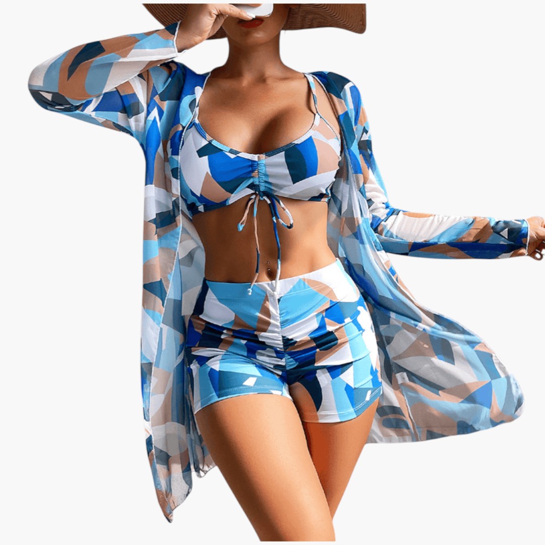 Elaria | Women’s Two-Piece Swimsuit Set with V-Neck Top