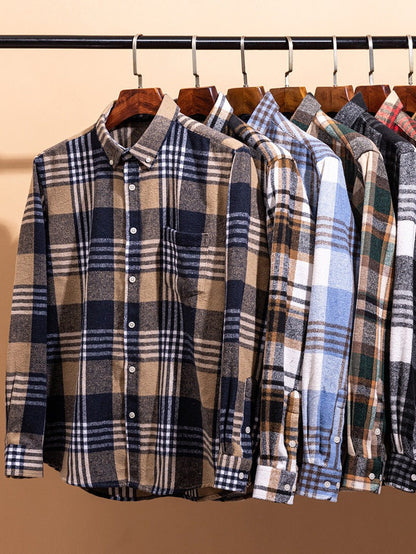 Jake | Men’s Classic Checked Cotton Button Up Shirt