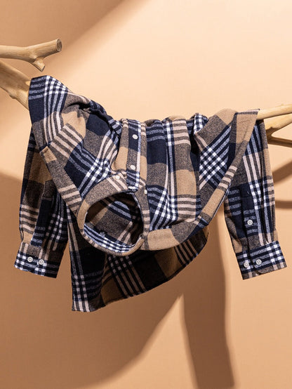 Jake | Men’s Classic Checked Cotton Button Up Shirt