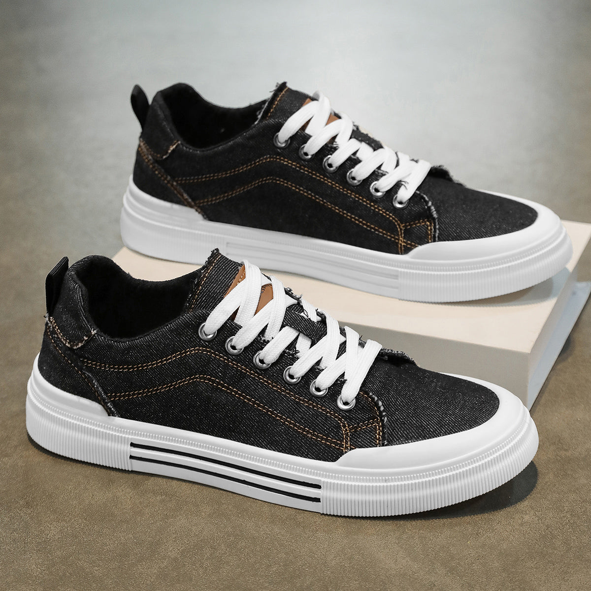 Derek | Men’s Denim Lace-Up Everyday Sneakers