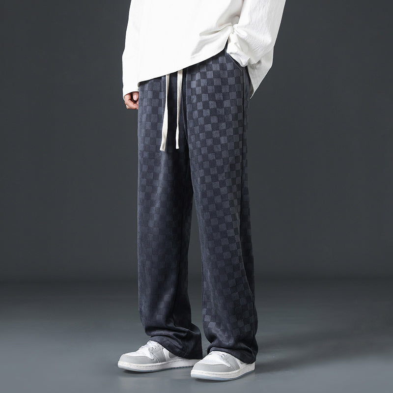 Redford | Men’s Checkered Wide-Leg Sweatpants