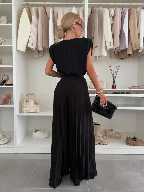Romilly | Women’s Chic Pleated Trousers and Top Set