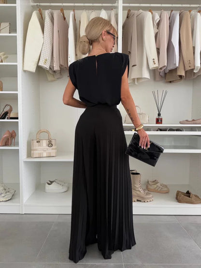 Romilly | Women’s Chic Pleated Trousers and Top Set