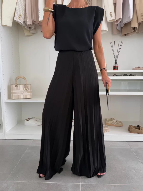 Romilly | Women’s Chic Pleated Trousers and Top Set