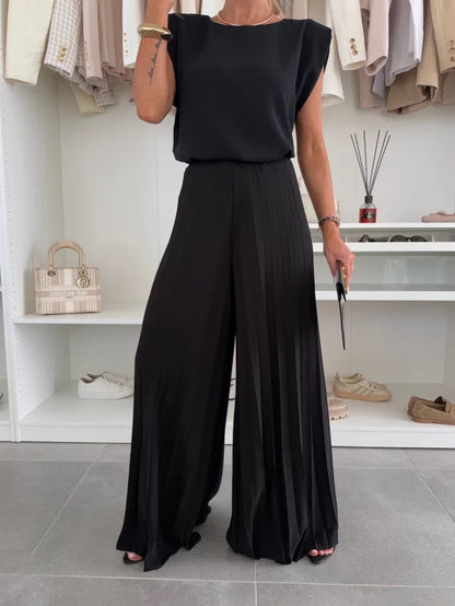 Romilly | Women’s Chic Pleated Trousers and Top Set