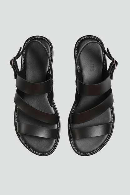 Teagan | Women’s Sleek Multi Strap Flat Sandals