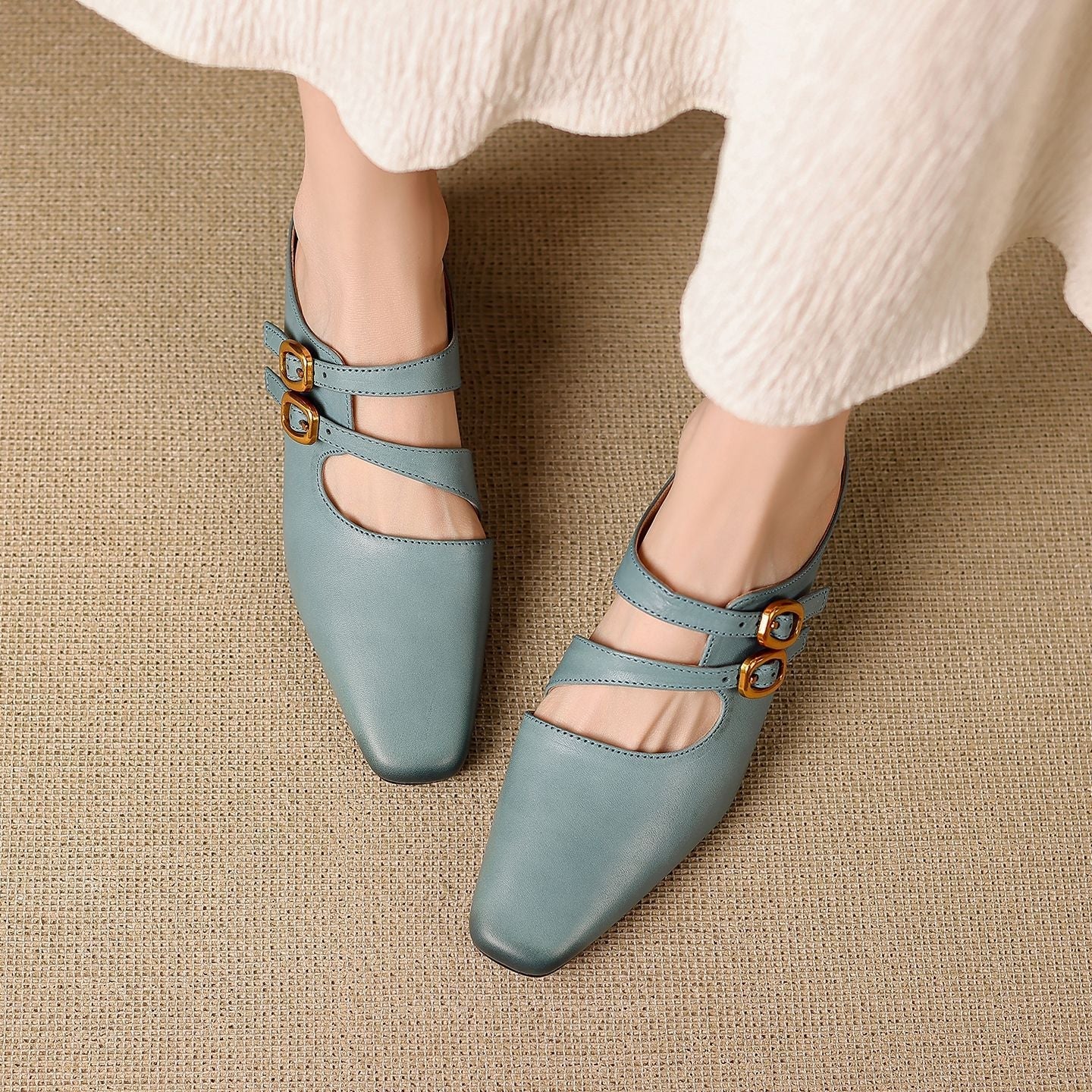 Donna | Women’s Dual Strap Mule Heels