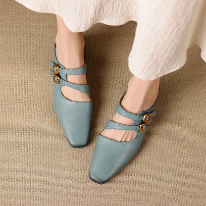 Donna | Women’s Dual Strap Mule Heels