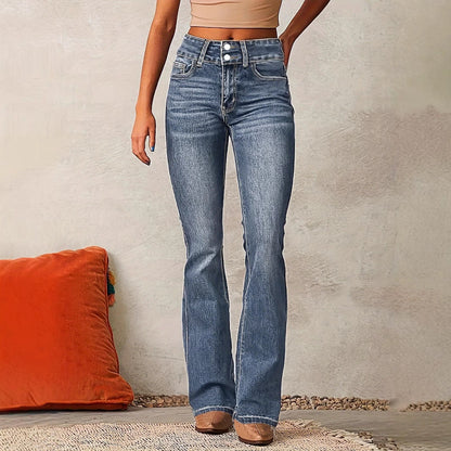 Camryn | Women’s High Waist Full-Length Retro Flared Jeans
