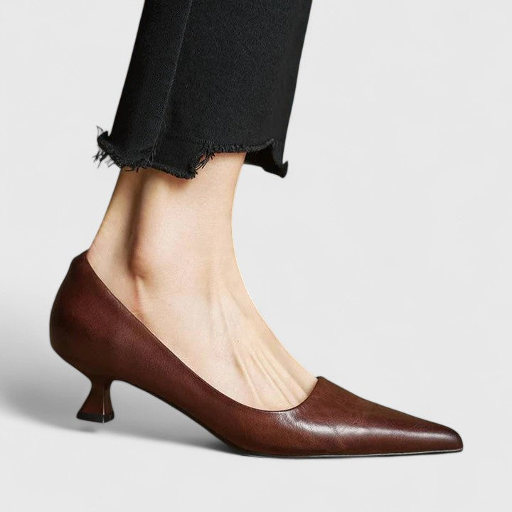 Waverly | Women’s Pointed Toe Kitten Heel Pumps