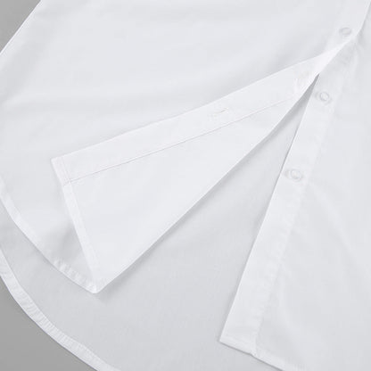Lanaya | Women’s Oversized Fit Cotton Blend Button-Up Shirt