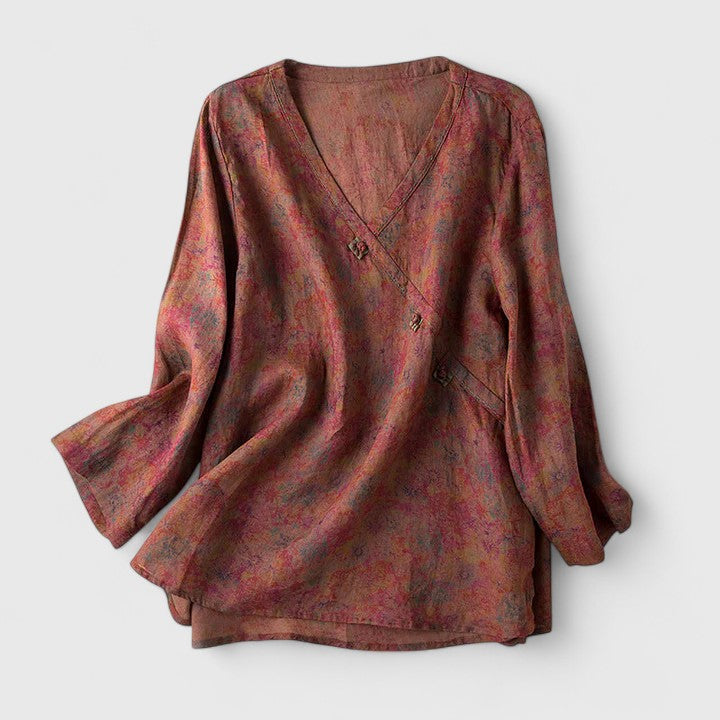 Everly | Women’s Boho Floral Long Sleeve Blouse