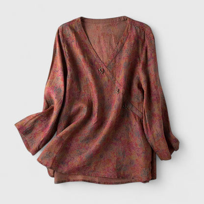 Everly | Women’s Boho Floral Long Sleeve Blouse