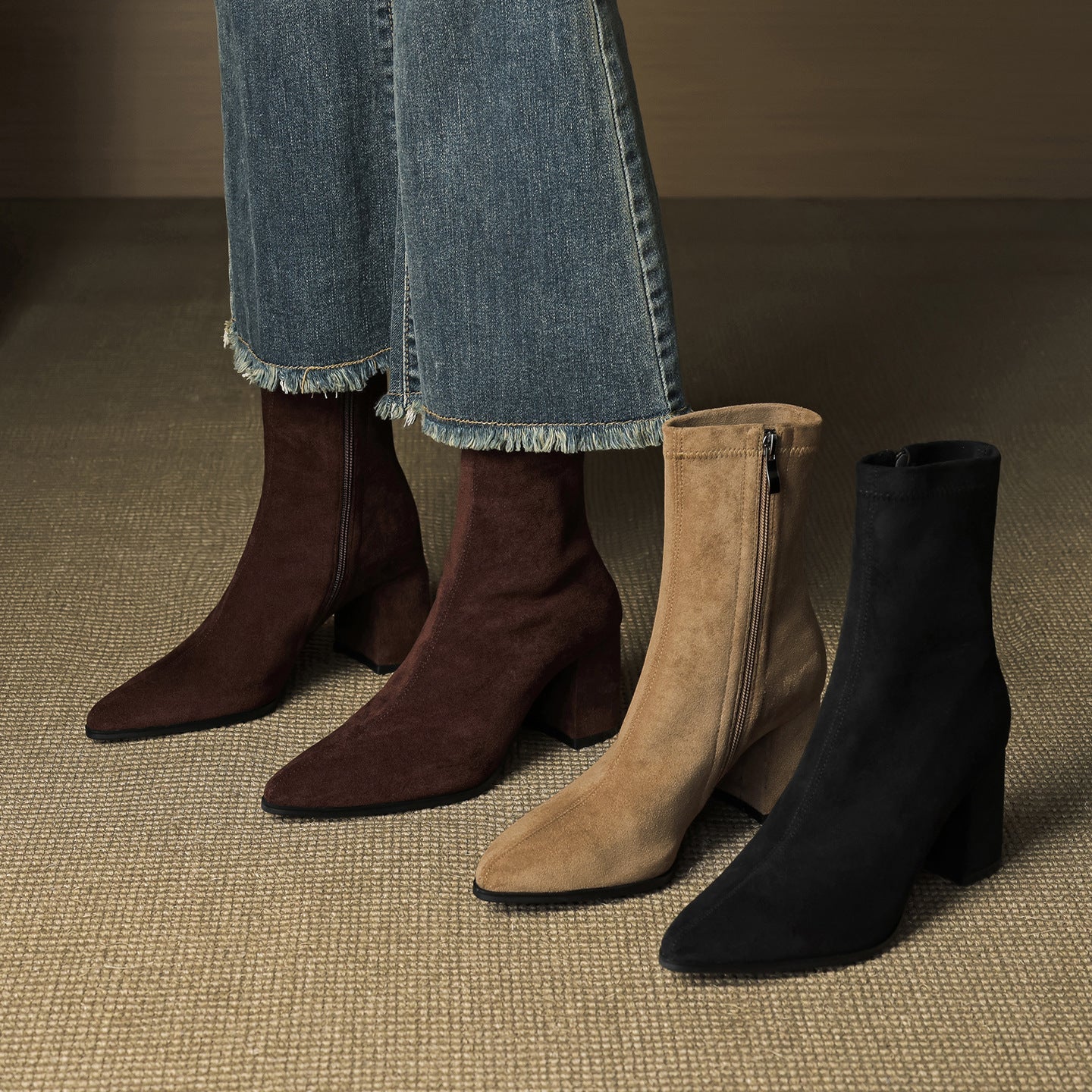 Harper | Women’s Suede Toe Ankle Boots