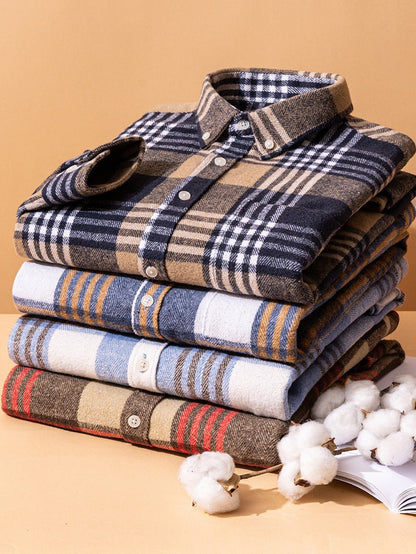 Jake | Men’s Classic Checked Cotton Button Up Shirt