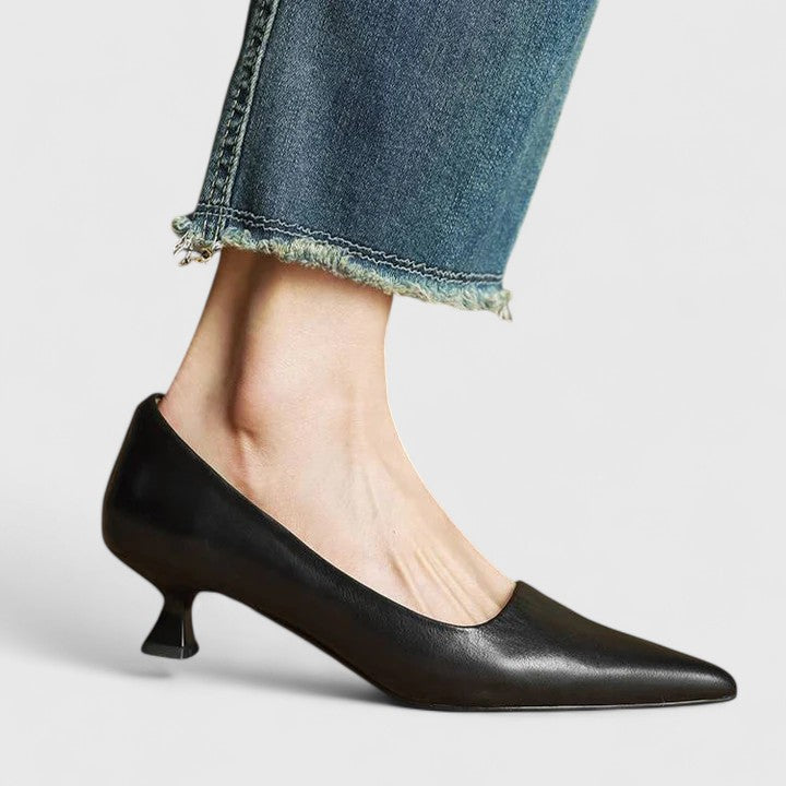 Waverly | Women’s Pointed Toe Kitten Heel Pumps