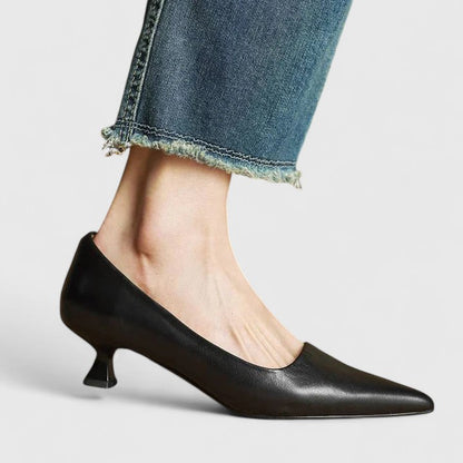 Waverly | Women’s Pointed Toe Kitten Heel Pumps