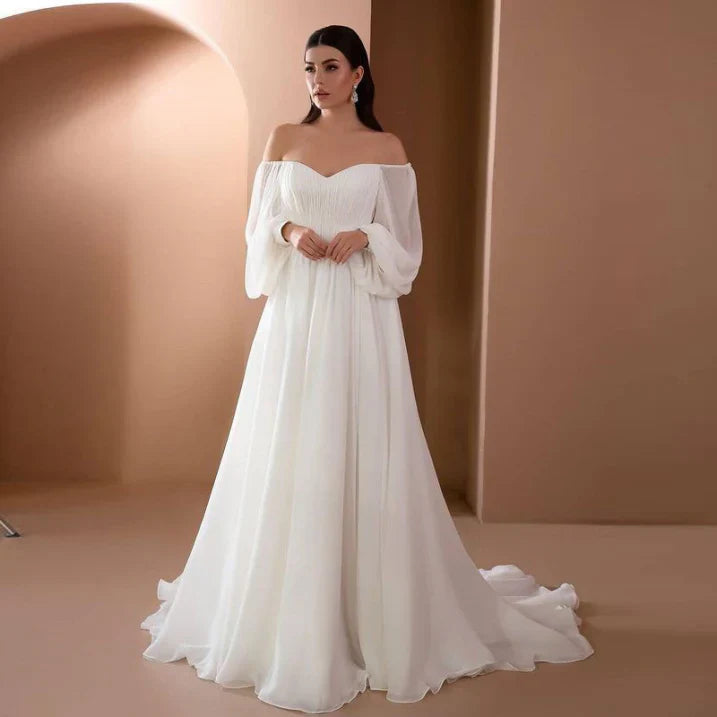 Evangeline | Women’s Off-Shoulder Maxi Dress for Wedding Guests