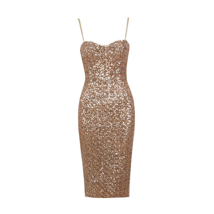 Marcella | Women’s Strapless Zip Midi Dress