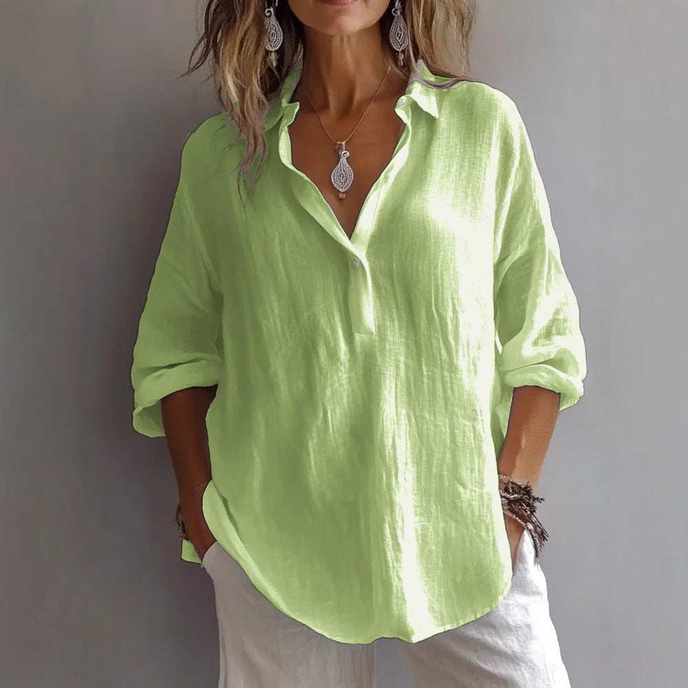 Lean | Women’s Linen Button Up Blouse
