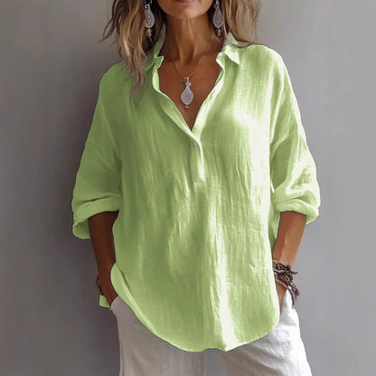 Lean | Women’s Linen Button Up Blouse