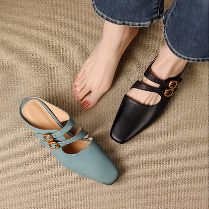 Donna | Women’s Dual Strap Mule Heels