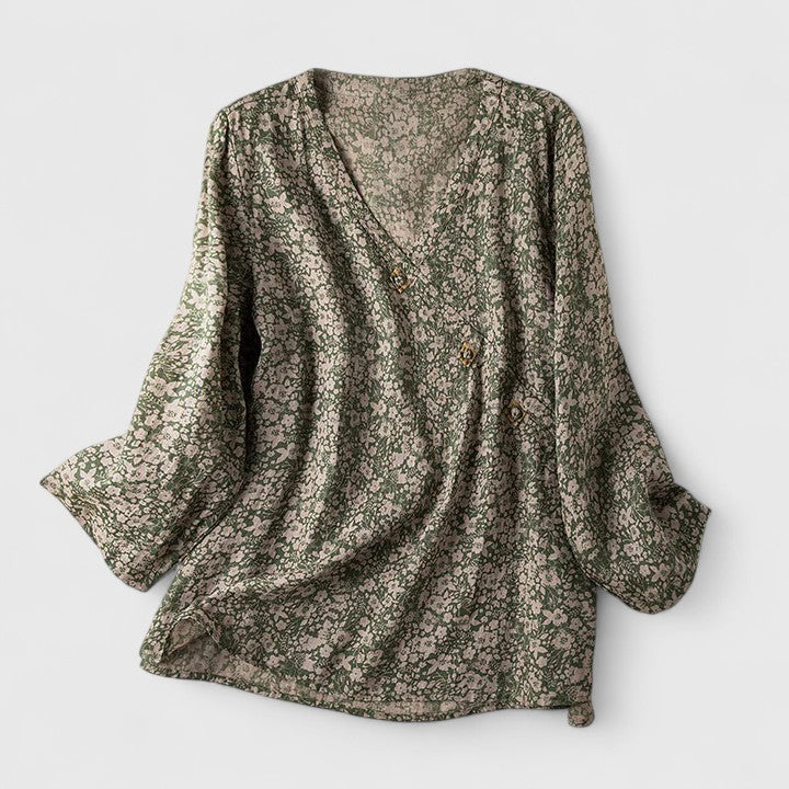 Everly | Women’s Boho Floral Long Sleeve Blouse