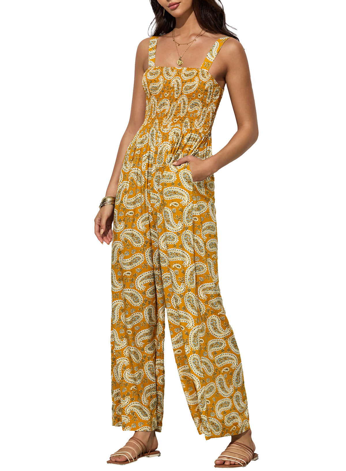 Adalyn | Women’s Elegant Spring Floral Wide-Leg Jumpsuit