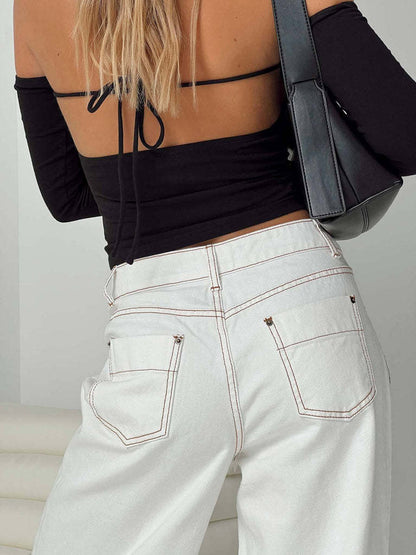 Kanye | Women’s High-Waist Wide-Leg Casual Jeans