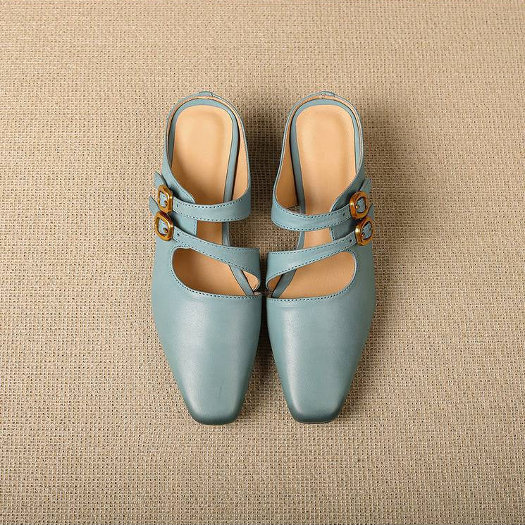 Donna | Women’s Dual Strap Mule Heels