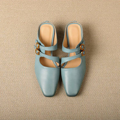 Donna | Women’s Dual Strap Mule Heels
