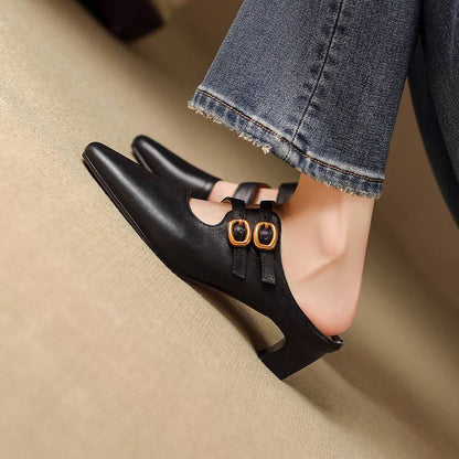 Donna | Women’s Dual Strap Mule Heels