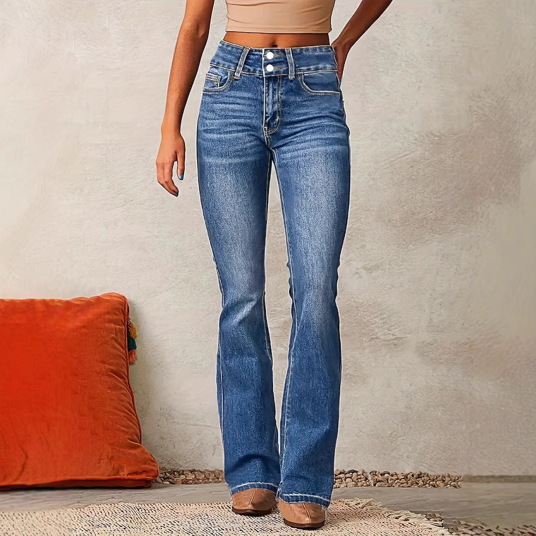 Camryn | Women’s High Waist Full-Length Retro Flared Jeans
