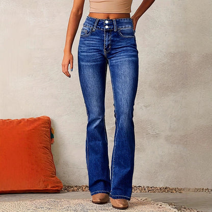 Camryn | Women’s High Waist Full-Length Retro Flared Jeans