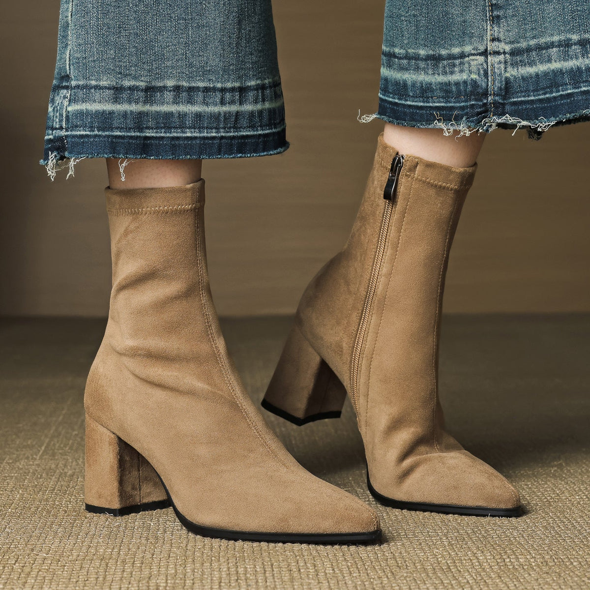 Harper | Women’s Suede Toe Ankle Boots
