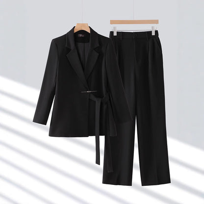 Laura | Women’s Tailored Suit Set with Long Blazer