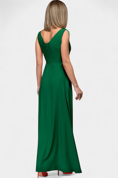 Elarisse | Women’s Elegant V Neck Maxi Dress with Slit