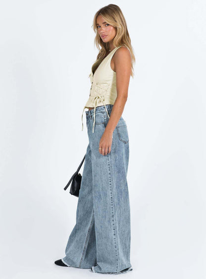 Kanye | Women’s High-Waist Wide-Leg Casual Jeans