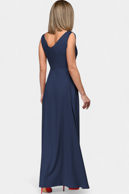 Elarisse | Women’s Elegant V Neck Maxi Dress with Slit